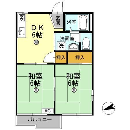 メゾン土谷　B（201） 間取り図画像
