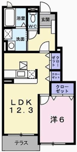 エーデル緑ヶ丘Ｄ（102） 間取り図画像