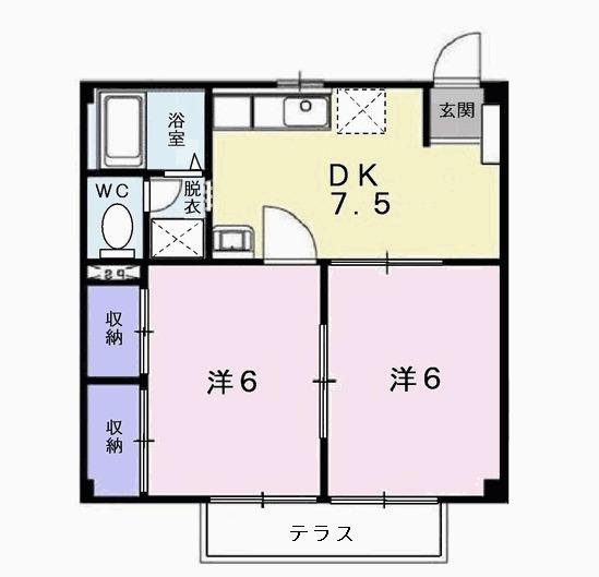 ドミールＢ（101） 間取り図画像