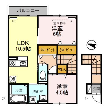 LIVIN'ON　EAST（205） 間取り図画像