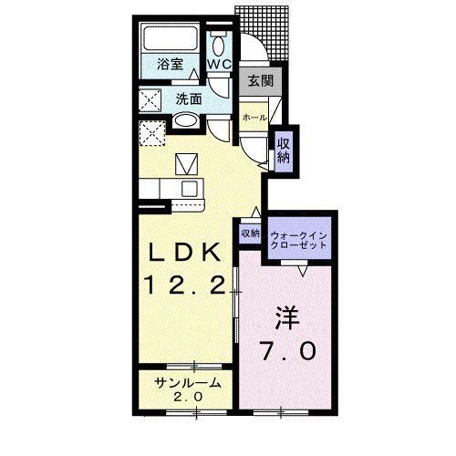 シエロガーデン下余部　Ａ（103） 間取り図画像