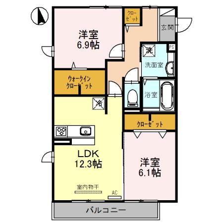 プランドール（201） 間取り図画像