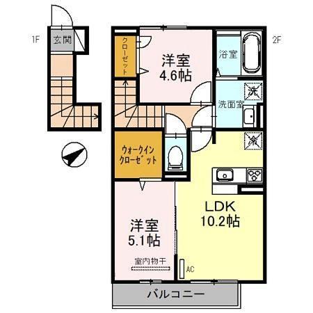 シュロス鳴尾（201） 間取り図画像
