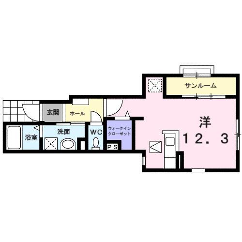 エクレール古結Ⅵ（101） 間取り図画像