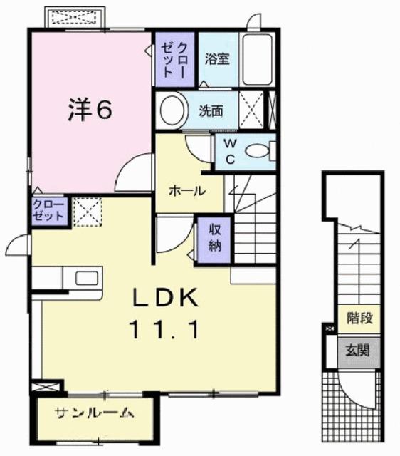 グランデ　フォルトゥーナ（201） 間取り図画像