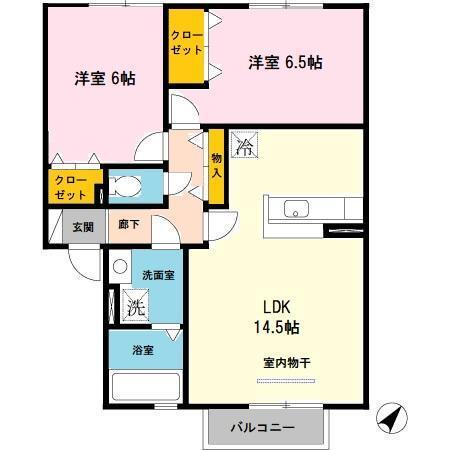 コンフォール・ヴィラ　Ｂ棟（202） 間取り図画像