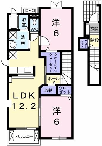 コージーコート朝霧Ⅱ番館（203） 間取り図画像