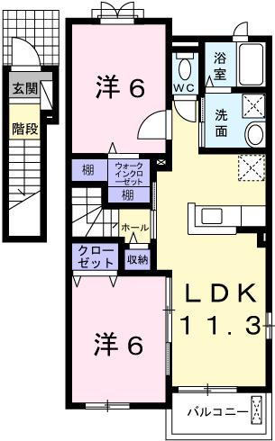 パジェール・トロワａ（201） 間取り図画像