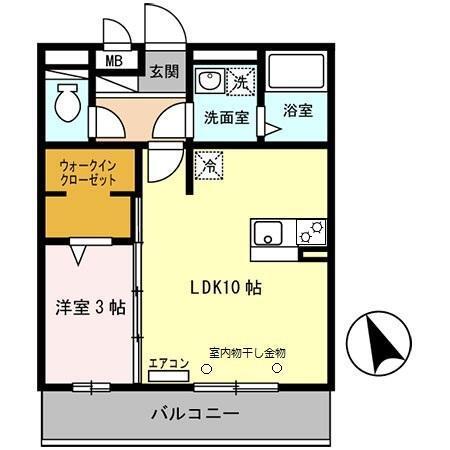 セジュール白浜　A棟（207） 間取り図画像