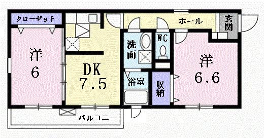 エクラタンＣ（201） 間取り図画像