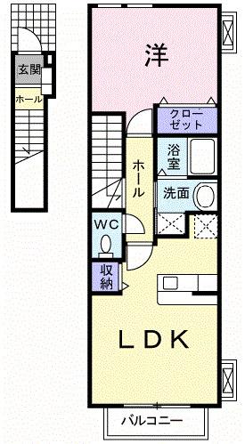 フェアリー鷹取（201） 間取り図画像
