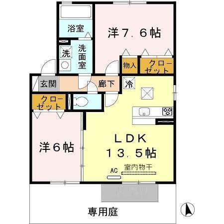 クレールコート（101） 間取り図画像