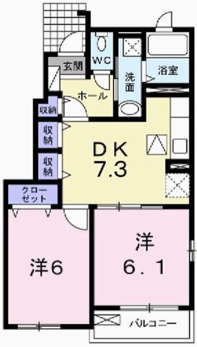 アンジュ（101） 間取り図画像