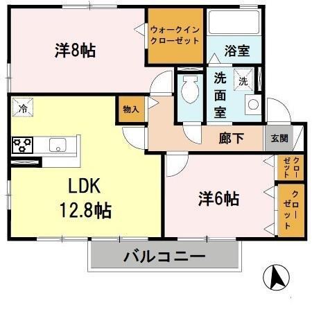 クラシコ段上（202） 間取り図画像