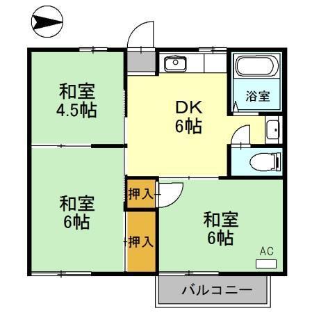 ファミールコーポ高屋6（107） 間取り図画像