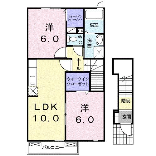 ウッズ・スクエアーＢ（203） 間取り図画像
