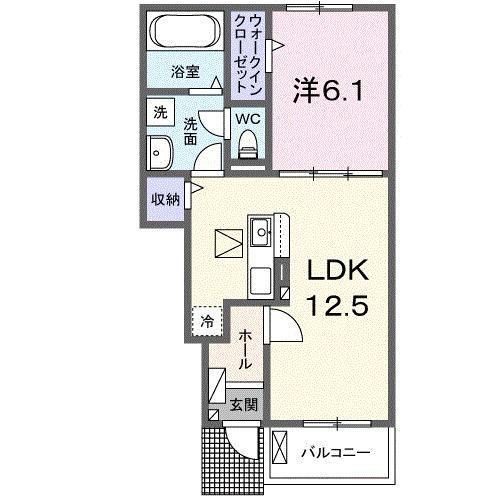 サニーフラット黒岡Ａ棟（102） 間取り図画像