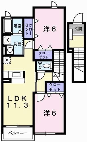 エクセルシアＢ（202） 間取り図画像