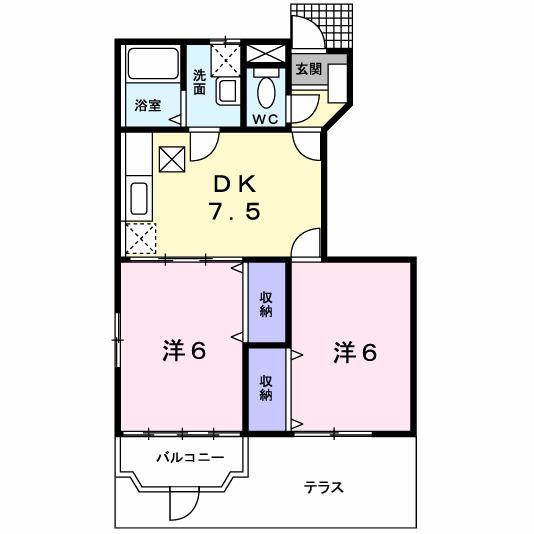 ヴィラ・ハーベスト（105） 間取り図画像