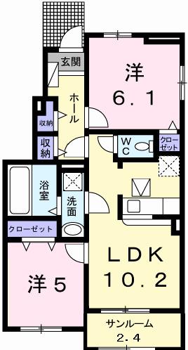 ル・レーブ坂上Ⅱ（101） 間取り図画像