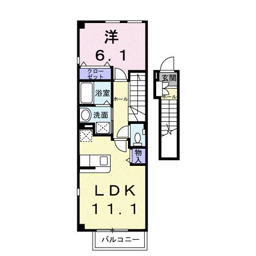 プラシードⅠ（203） 間取り図画像