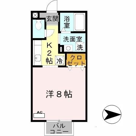 パセオ姫路　A棟（203） 間取り図画像