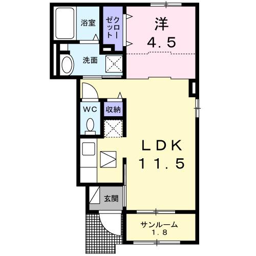 パルファン南落合０４（102） 間取り図画像