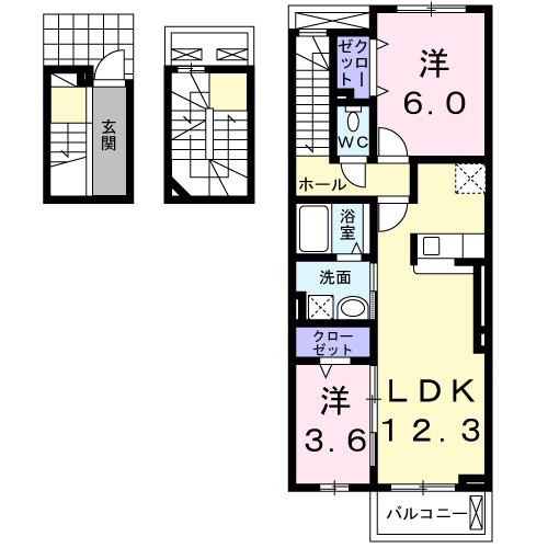 クレール宝塚（303） 間取り図画像