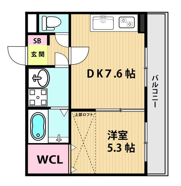 アクロス東須磨（202） 間取り図画像