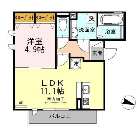 フレアコート（301） 間取り図画像
