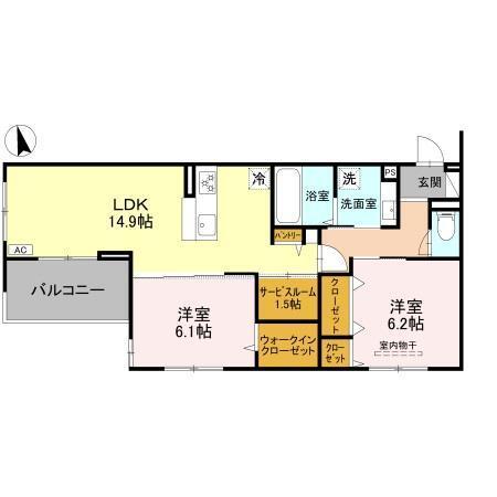 Nigawa　Residence（203） 間取り図画像