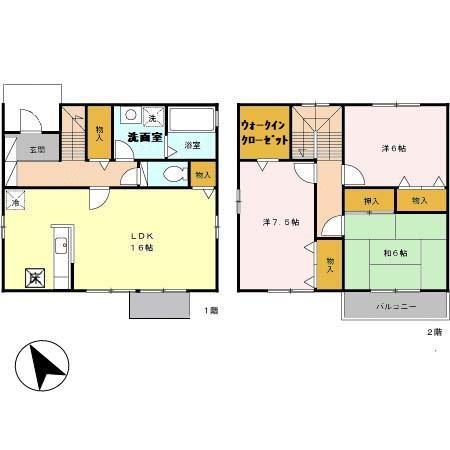 プラシードアレイ　B棟（B） 間取り図画像