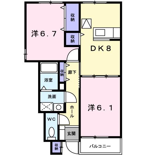 メゾン　パストラルＡ（101） 間取り図画像