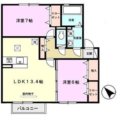 ディアコート神戸Ⅱ（202） 間取り図画像