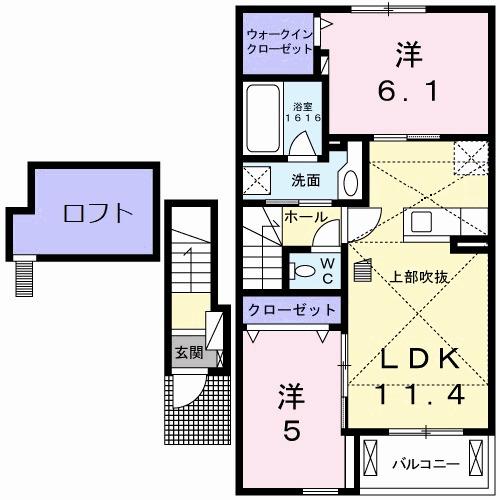 Ｃｏｏｐｅｒ　Ｖｉｌｌａ（202） 間取り図画像