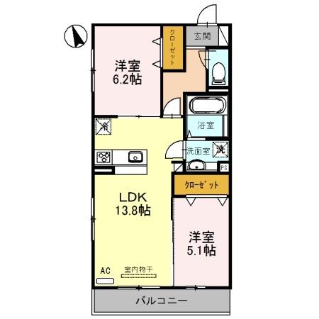 ルエスト・ラメールⅡ（205） 間取り図画像