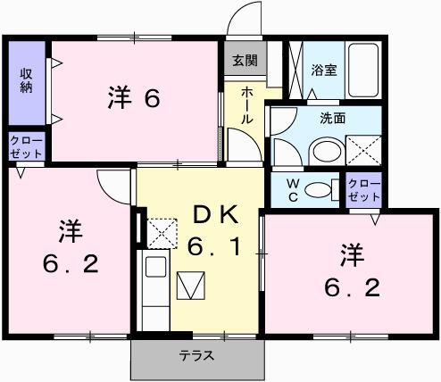 サンライト・ヴィラⅠ（102） 間取り図画像