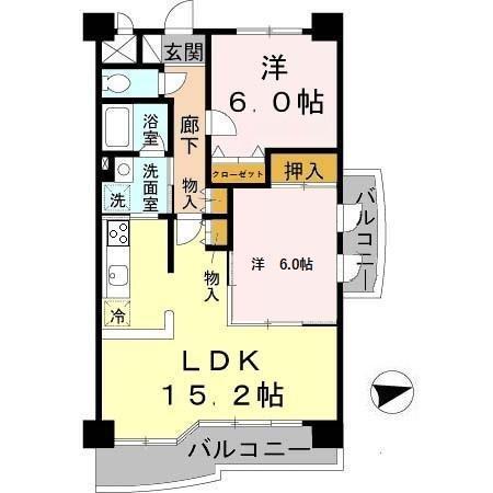 リュイール桃山台（301） 間取り図画像