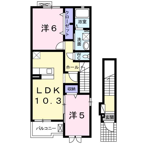 ヴィーヴルⅡ（203） 間取り図画像