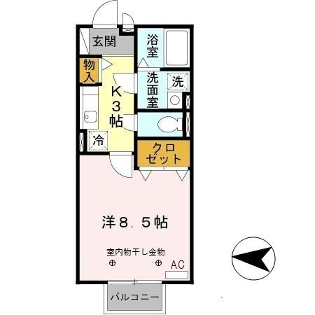 モンテローザ（202） 間取り図画像
