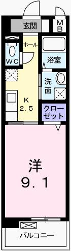 グレイスフル・Ｋ（302） 間取り図画像