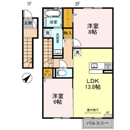 ビューティフル ライフ ＴＡＤＥＲＡ（202） 間取り図画像