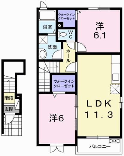 エクセレント大野（205） 間取り図画像