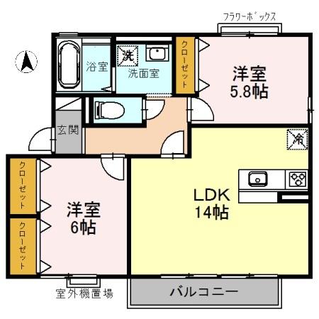 WoHNuNG（201） 間取り図画像