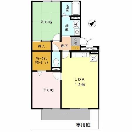 ウエストハイツ（105） 間取り図画像