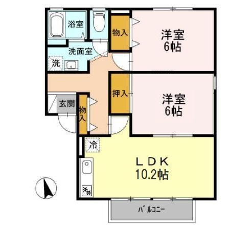 ラ・メゾン・クレール（203） 間取り図画像