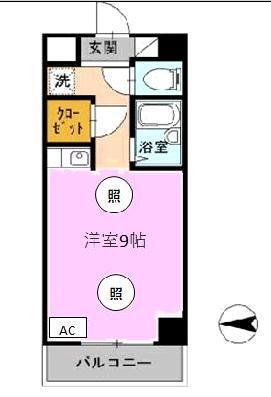 土井ハイツ北条口（405） 間取り図画像