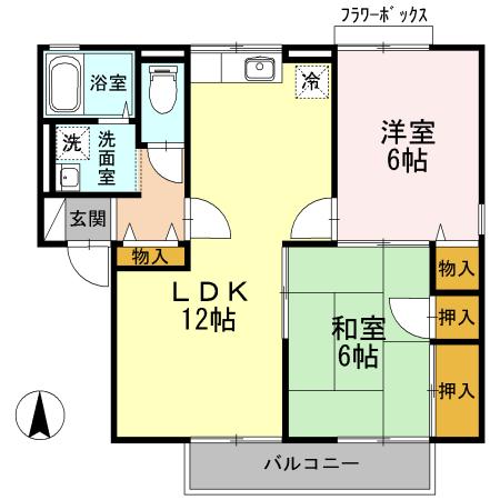 ガーデンハイツ　B棟（B202） 間取り図画像