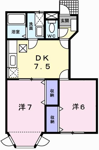 グリーンハウス継（105） 間取り図画像