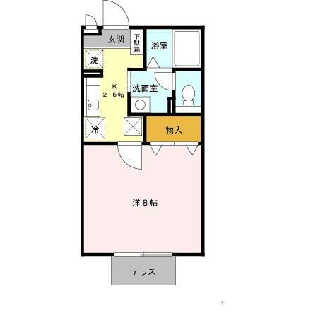 ピュアライフ　Ｄ棟（D102） 間取り図画像